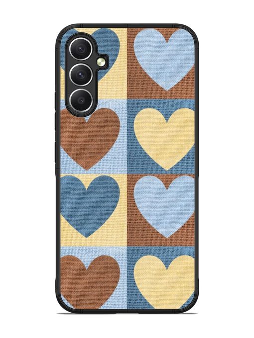 Hearts On Canvas Glossy Soft Edge Case for Samsung Galaxy A34 (5G)