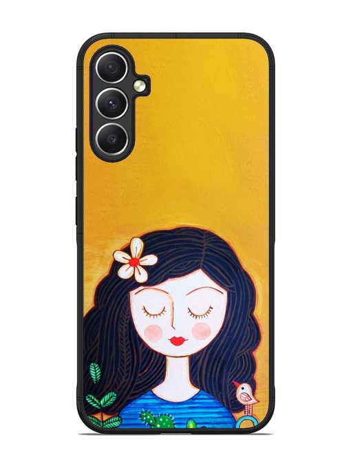 Girl Illustration Glossy Soft Edge Case for Samsung Galaxy A34 (5G)