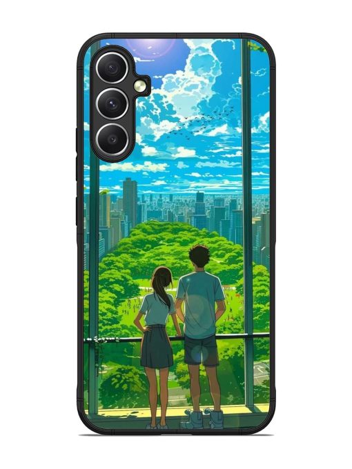 Cyberpunk Dreamscape Glossy Soft Edge Case for Samsung Galaxy A34 (5G)