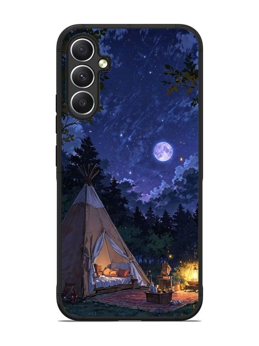 Moonlight Camping Glossy Soft Edge Case for Samsung Galaxy A34 (5G)