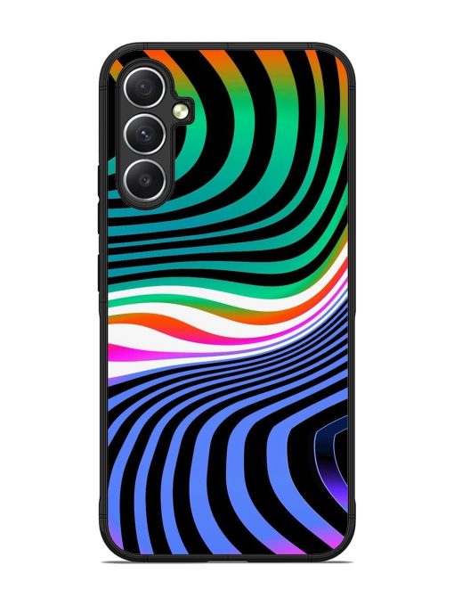 Psychedelic Waves Glossy Soft Edge Case for Samsung Galaxy A34 (5G)