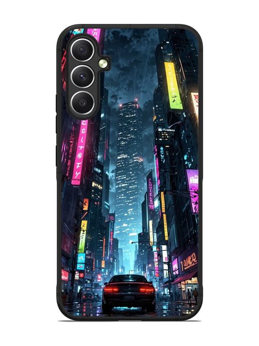 Neon Nightscape Glossy Soft Edge Case for Samsung Galaxy A34 (5G)