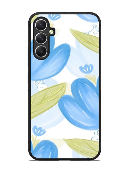 Bunny'S Blue Garden Glossy Soft Edge Case for Samsung Galaxy A34 (5G)