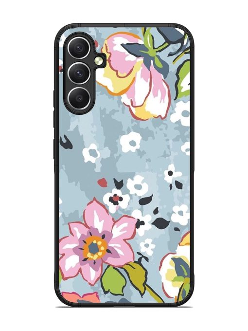 Floral Fantasy Glossy Soft Edge Case for Samsung Galaxy A34 (5G)