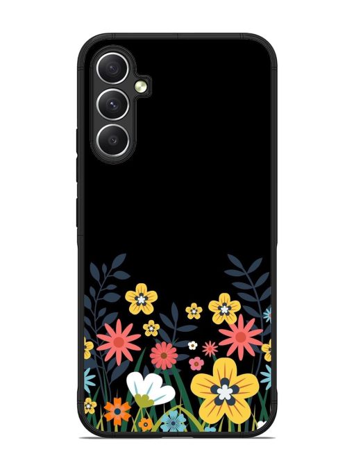 Floral Night Sky Glossy Soft Edge Case for Samsung Galaxy A34 (5G)