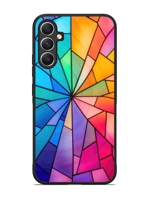 Stained Glass Kaleidoscope Of Colors Glossy Soft Edge Case for Samsung Galaxy A34 (5G)