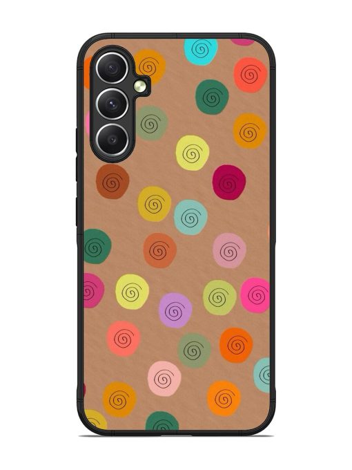 Swirly Dots On Kraft Glossy Soft Edge Case for Samsung Galaxy A34 (5G)