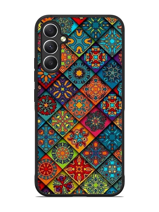 Patchwork Mandala Mosaic Glossy Soft Edge Case for Samsung Galaxy A34 (5G)