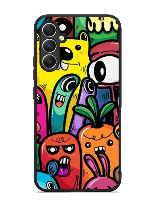 Whimsical Doodle Chaos Glossy Soft Edge Case for Samsung Galaxy A34 (5G)