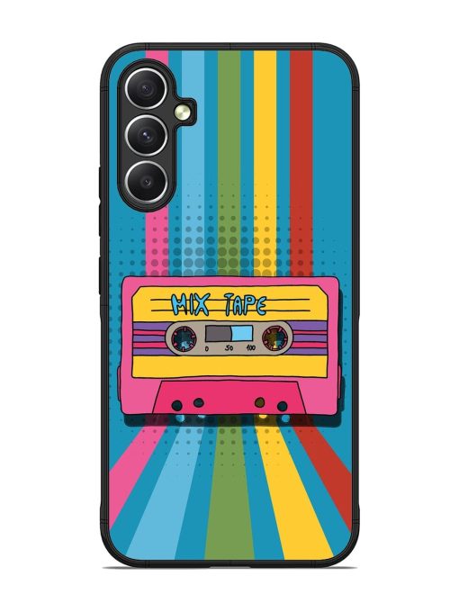 Retro Cassette Tapes Glossy Soft Edge Case for Samsung Galaxy A34 (5G)