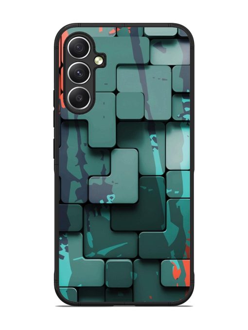 Abstract Geometric Mosaic Glossy Soft Edge Case for Samsung Galaxy A34 (5G)