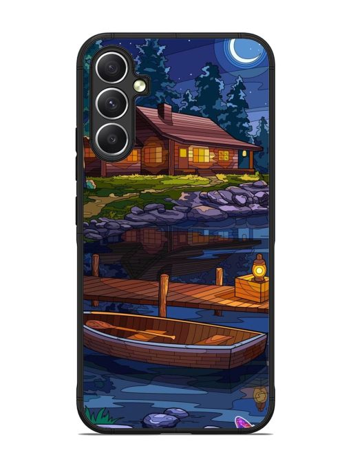 Moonlit Serenity Glossy Soft Edge Case for Samsung Galaxy A34 (5G)