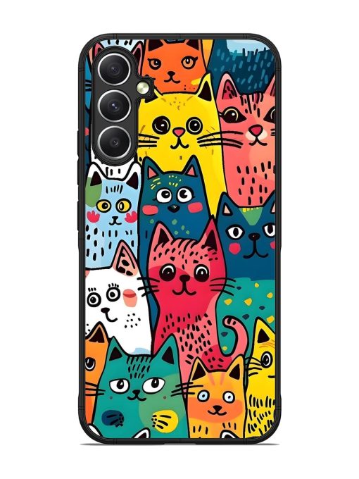 Feline Frenzy Glossy Soft Edge Case for Samsung Galaxy A34 (5G)