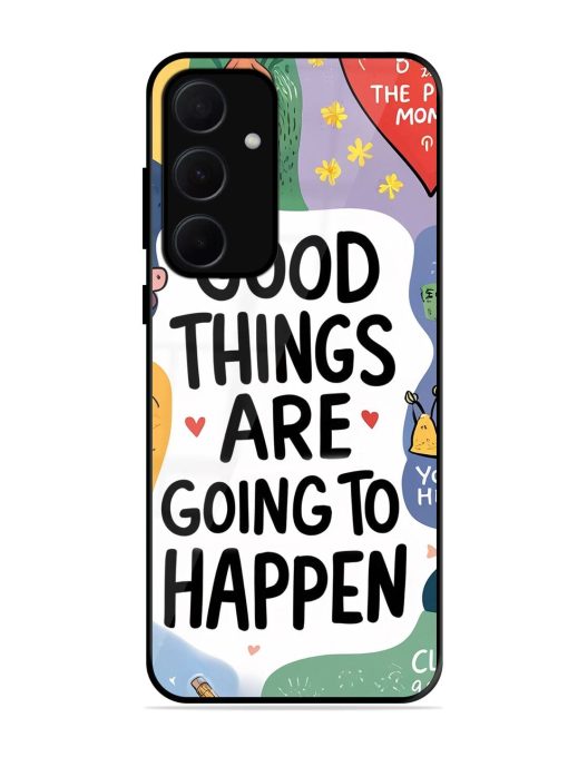 Uplifting Scribbles Glossy Soft Edge Case for Samsung Galaxy A35 (5G) Chachhi