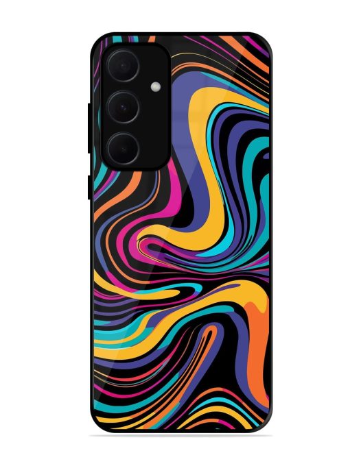 Psychedelic Swirl Glossy Soft Edge Case for Samsung Galaxy A35 (5G) Chachhi