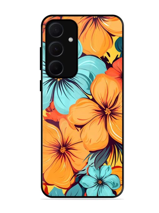 Tropical Bloom Glossy Soft Edge Case for Samsung Galaxy A35 (5G) Chachhi