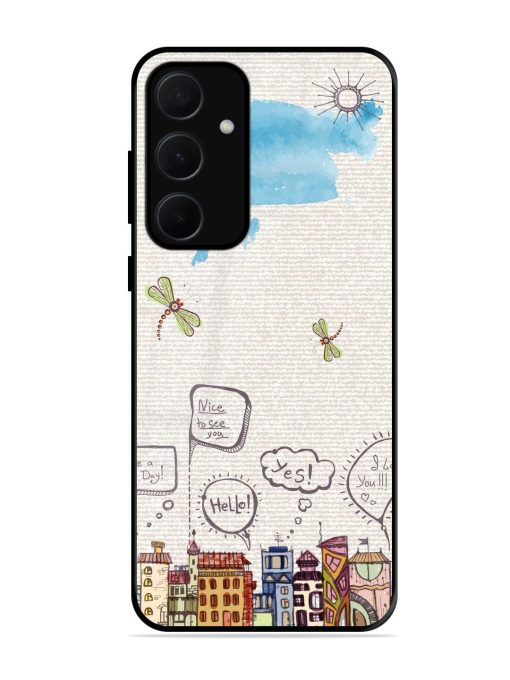 Doodle City Glossy Soft Edge Case for Samsung Galaxy A35 (5G) Chachhi