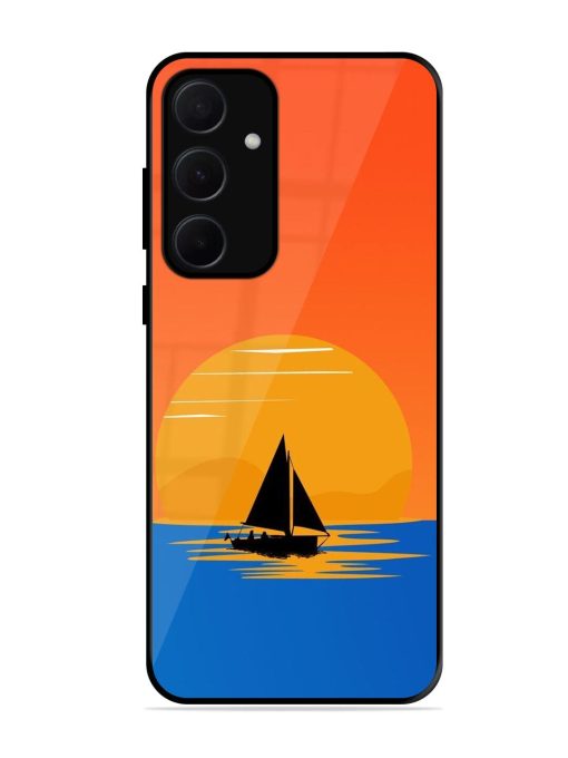 Sunset Sail Glossy Soft Edge Case for Samsung Galaxy A35 (5G) Chachhi