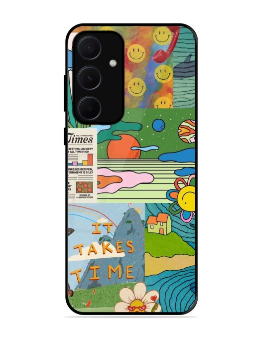 Groovy Vibes Glossy Soft Edge Case for Samsung Galaxy A35 (5G) Chachhi