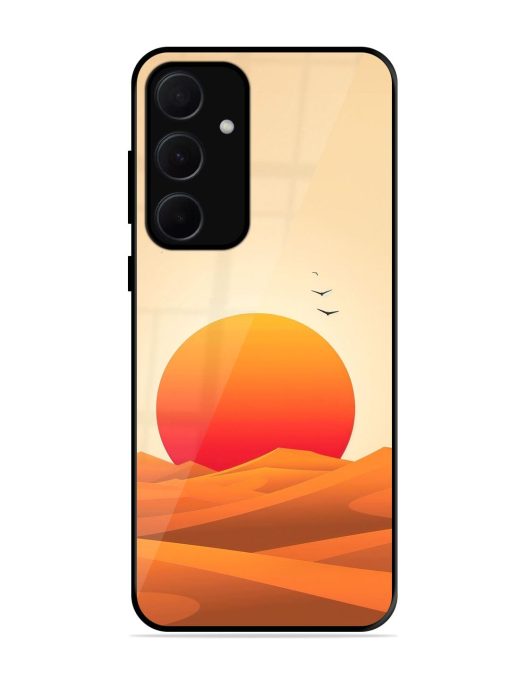 Desert Sunset Glossy Soft Edge Case for Samsung Galaxy A35 (5G) Chachhi