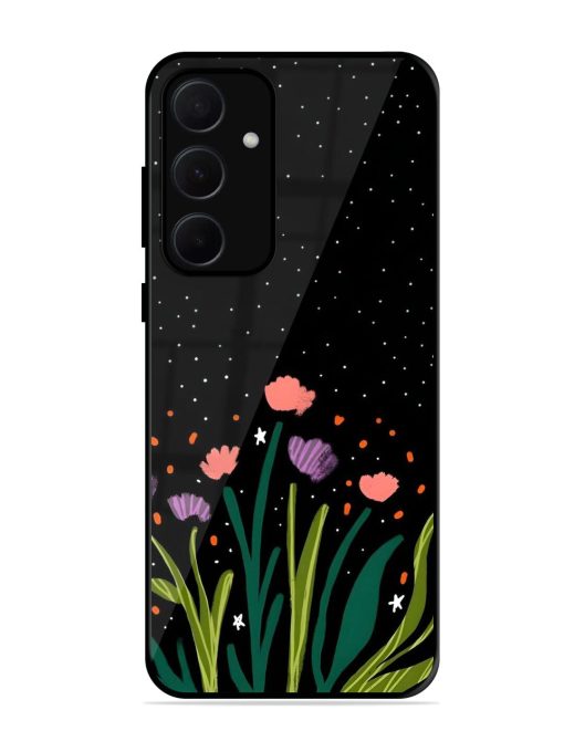 Midnight Bloom Glossy Soft Edge Case for Samsung Galaxy A35 (5G) Chachhi