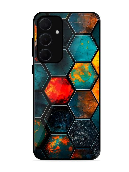 Hexagon Hive Glossy Soft Edge Case for Samsung Galaxy A35 (5G) Chachhi