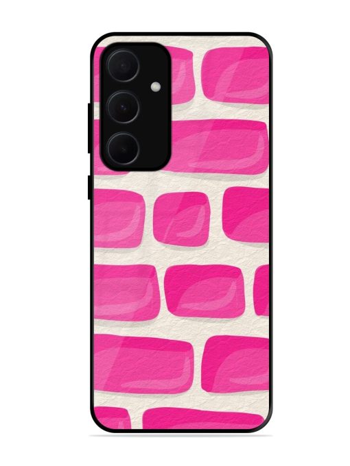 Pink Brick Wall Glossy Soft Edge Case for Samsung Galaxy A35 (5G) Chachhi