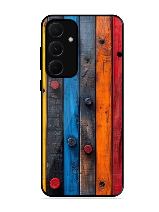 Rainbow Plank Glossy Soft Edge Case for Samsung Galaxy A35 (5G) Chachhi