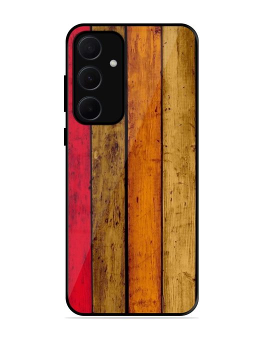 Colorful Woodgrain Glossy Soft Edge Case for Samsung Galaxy A35 (5G) Chachhi