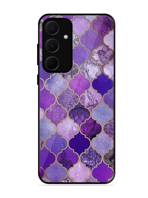 Purple Mosaic Magic Glossy Soft Edge Case for Samsung Galaxy A35 (5G) Chachhi