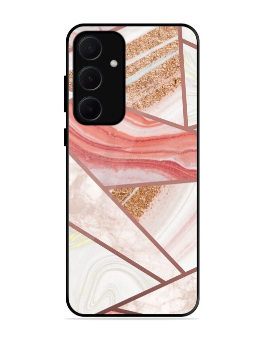 Rosy Mosaic Glossy Soft Edge Case for Samsung Galaxy A35 (5G) Chachhi