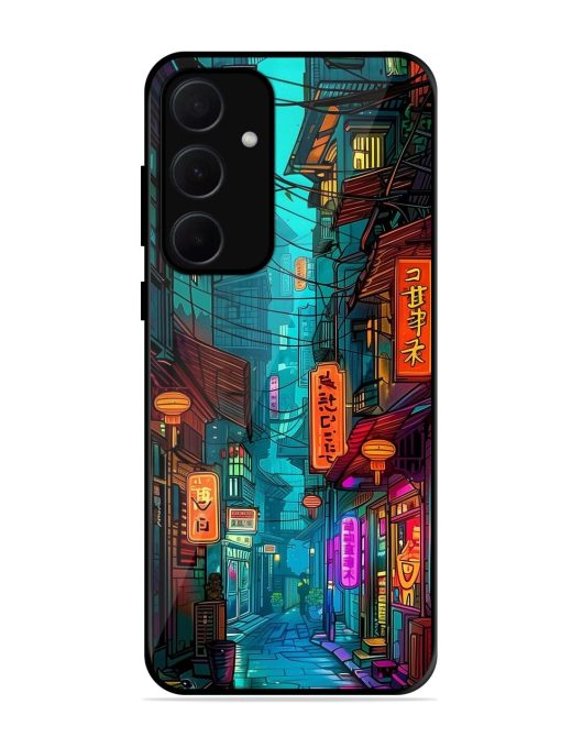 Neon Nightscape Glossy Soft Edge Case for Samsung Galaxy A35 (5G)