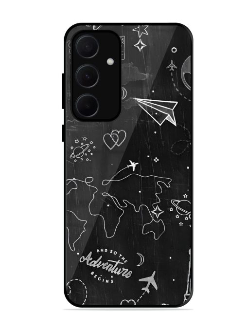 Wanderlust Sketchbook Glossy Soft Edge Case for Samsung Galaxy A35 (5G) Chachhi