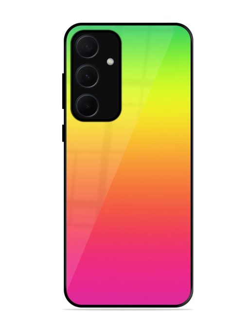 Rainbow Gradient Glossy Soft Edge Case for Samsung Galaxy A35 (5G) Chachhi