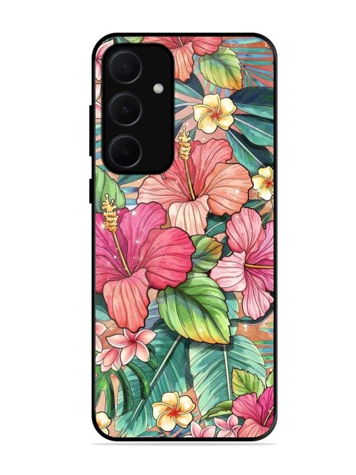 Tropical Tapestry Glossy Soft Edge Case for Samsung Galaxy A35 (5G) Chachhi