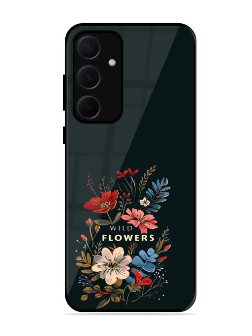 Dark Floral Glossy Soft Edge Case for Samsung Galaxy A35 (5G) Chachhi