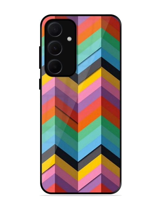 Colorful Zigzag Glossy Soft Edge Case for Samsung Galaxy A35 (5G) Chachhi