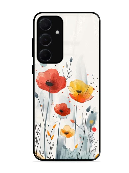 Poppy Fields Glossy Soft Edge Case for Samsung Galaxy A35 (5G) Chachhi