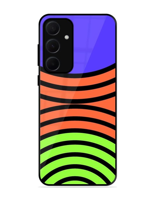 Psychedelic Stripe Symphony Glossy Soft Edge Case for Samsung Galaxy A35 (5G) Chachhi