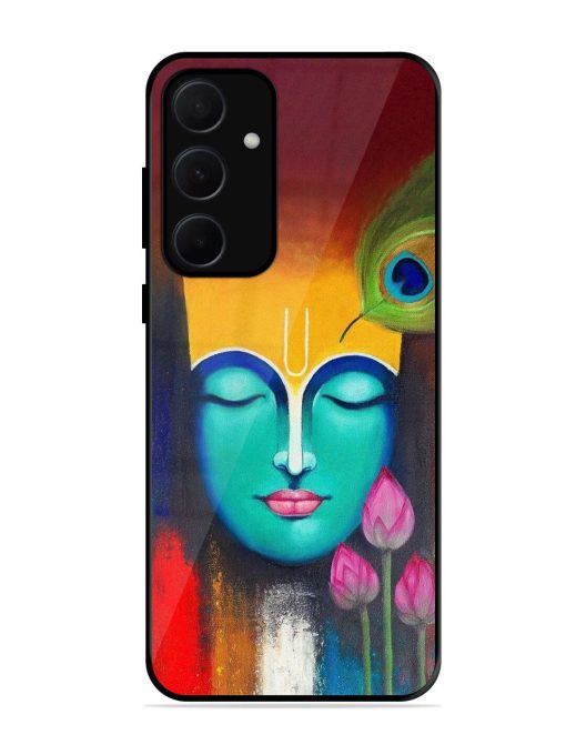 Divine Tranquility: The Face Of Krishna Glossy Soft Edge Case for Samsung Galaxy A35 (5G) Chachhi