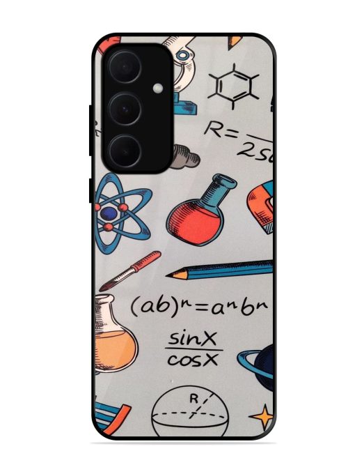 Science Doodle Delight Glossy Soft Edge Case for Samsung Galaxy A35 (5G) Chachhi