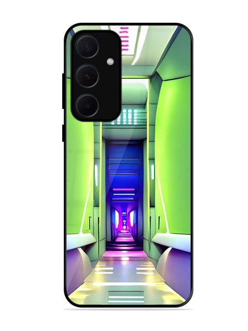 Neon Corridor Glossy Soft Edge Case for Samsung Galaxy A35 (5G) Chachhi