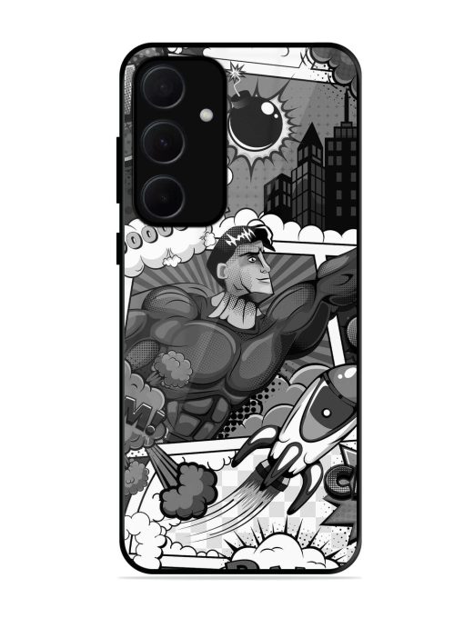 Comic Book Chaos Glossy Soft Edge Case for Samsung Galaxy A35 (5G) Chachhi