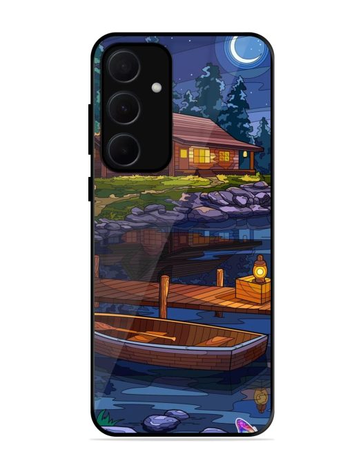 Moonlit Serenity Glossy Soft Edge Case for Samsung Galaxy A35 (5G) Chachhi