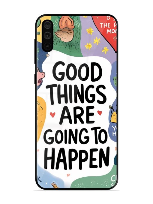 Uplifting Scribbles Glossy Soft Edge Case for Samsung Galaxy A50 Chachhi