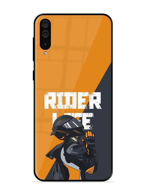 Ride Never Ends Glossy Soft Edge Case for Samsung Galaxy A50 Chachhi