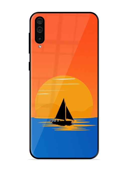 Sunset Sail Glossy Soft Edge Case for Samsung Galaxy A50 Chachhi