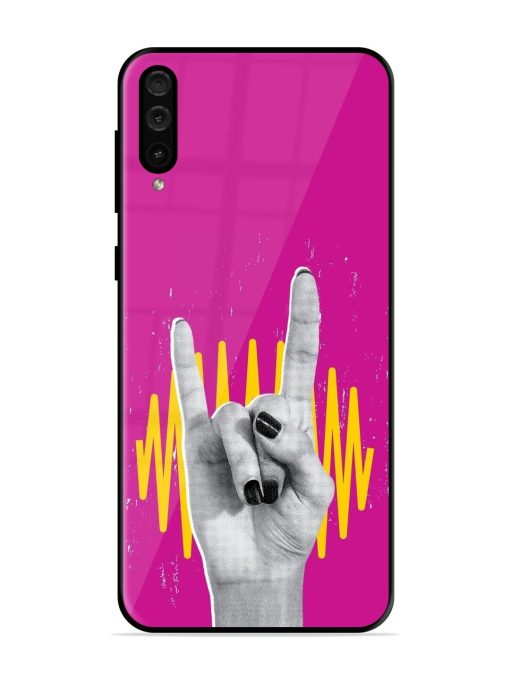 Rock Hand Glossy Soft Edge Case for Samsung Galaxy A50 Chachhi