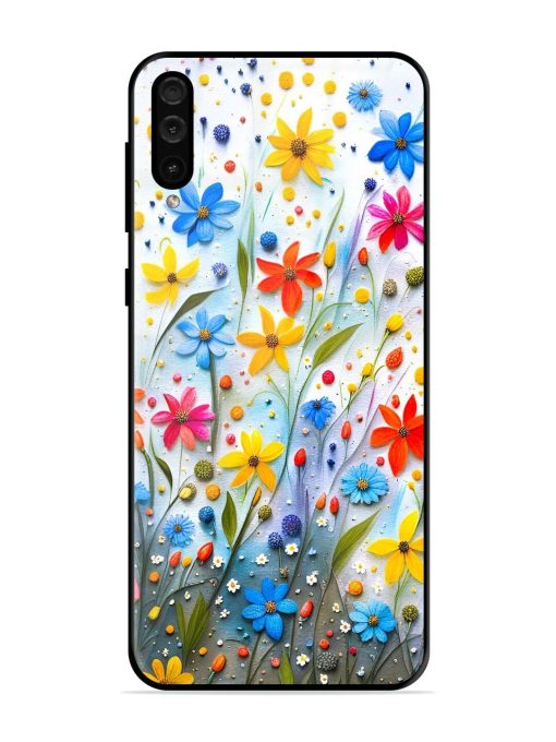 Vibrant Floral Glossy Soft Edge Case for Samsung Galaxy A50 Chachhi