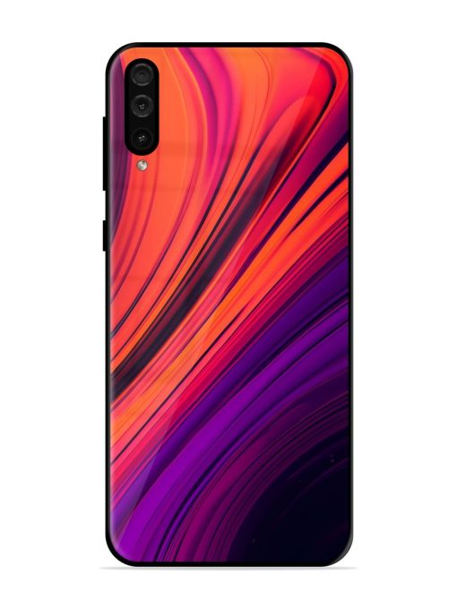 Crimson Curls Glossy Soft Edge Case for Samsung Galaxy A50 Chachhi